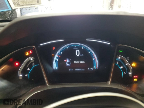 2018 Honda Civic EX-L with VIN JHMFC1F7XJX042033, listed as a Copart auction lot 53304175 with 90,055 mi miles and Salvage Title. Bid and sale history available at DreamBid. Image 9.
