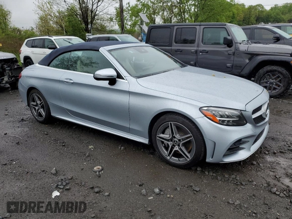 2023 Mercedes-Benz C 300 with VIN W1KWK8EB8PG117149, listed as a Copart auction lot 55835295 with 29,304 mi miles and Salvage Title. Bid and sale history available at DreamBid. Image 4.