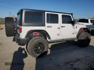 2018 Jeep Wrangler Unlimited Sport S with VIN 1C4BJWDG5JL846821, listed as a Copart auction lot 53310315 with 84,880 mi miles and Salvage title. Bid and sale history available at DreamBid. Image 3.