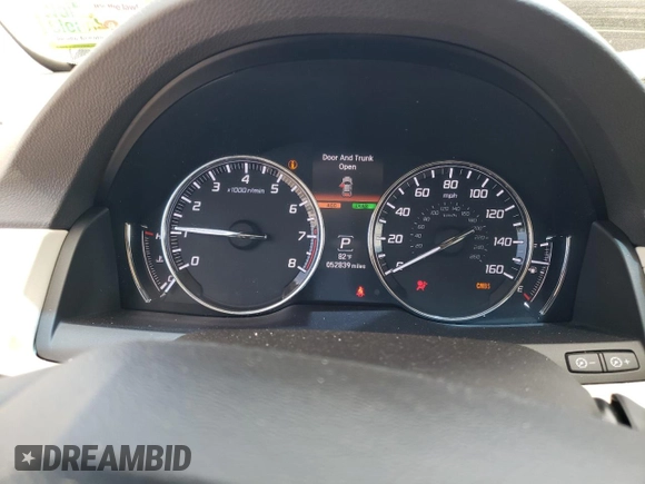 2014 Acura RLX Advance with VIN JH4KC1F98EC005737, listed as a Copart auction lot 56036515 with 52,839 mi miles and Salvage title. Bid and sale history available at DreamBid. Image 9.