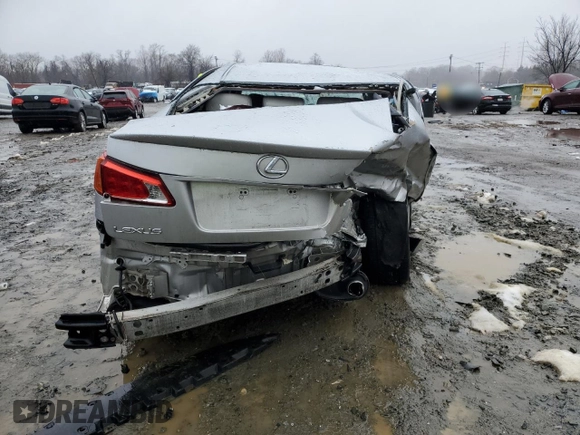 2010 Lexus IS 350 with VIN JTHBE5C24A5024681, listed as a Copart auction lot 45039015 with 158,335 mi miles and Salvage Title. Bid and sale history available at DreamBid. Image 6.
