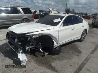 2018 Infiniti Q50 Luxe with VIN JN1EV7AP5JM363984, listed as a IAAI auction lot 42397186 with 33,113 mi miles and . Bid and sale history available at DreamBid. Image 2.