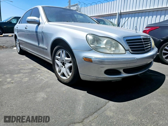 2003 Mercedes-Benz S-Class 5.0L with VIN WDBNG75J03A355016, listed as a Copart auction lot 72746494 with 216,450 mi miles and Clean Title. Bid and sale history available at carsss.com. Image 1.