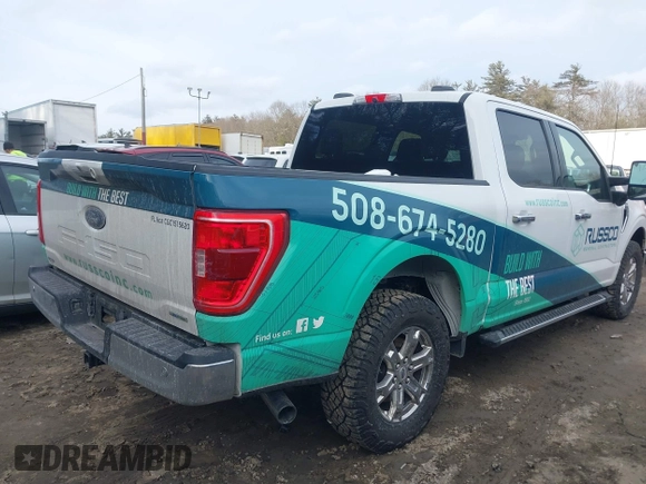 2021 Ford F-150 XL with VIN 1FTEW1EPXMFC83574, listed as a IAAI auction lot 41694174 with 57,814 mi miles. Bid and sale history available at carsss.com. Image 4.