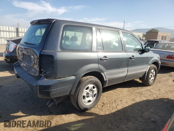 2005 Honda Pilot LX z VIN 2HKYF18165H550737, wystawiony jako Copart lot #52793585 z przebiegiem 229 982 mil mil oraz Szkoda całkowita • Salvage title. Historia ofert i sprzedaży dostępna na DreamBid. Obrazek 3.
