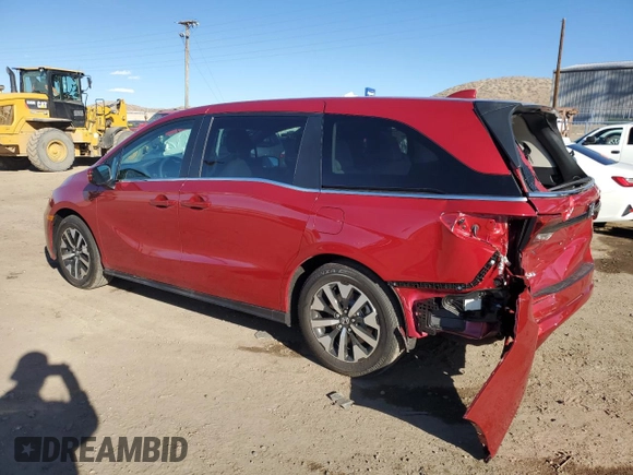 2025 Honda Odyssey EX-L with VIN 5FNRL6H61SB017789, listed as a Copart auction lot 84016174 with 262 mi miles and Salvage Title. Bid and sale history available at carsss.com. Image 2.