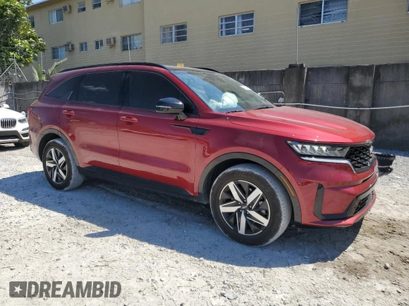 2023 Kia Sorento S with VIN 5XYRL4LC6PG208285, listed as a Copart auction lot 49927455 with 25,216 mi miles and Salvage Title. Bid and sale history available at DreamBid. Image 4.
