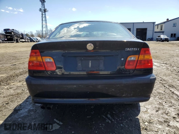 2005 BMW 3 Series 325i with VIN WBAEV33485KL64053, listed as a Copart auction lot 50495465 with 142,266 mi miles and Salvage Title. Bid and sale history available at carsss.com. Image 6.
