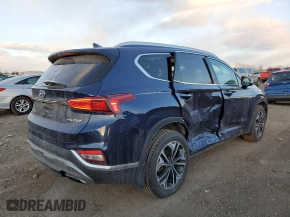 2020 Hyundai Santa Fe Limited with VIN 5NMS5CAA0LH284849, listed as a Copart auction lot 88536925 with 36,576 mi miles and Salvage Title. Bid and sale history available at carsss.com. Image 3.