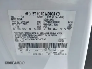 2014 Ford F-150 XL с VIN 1FTMF1CM8EKD06735, выставлен на аукционе IAAI как лот 42321905 с пробегом 135 379 миль миль и . История ставок и продаж доступна на DreamBid. Изображение 9.