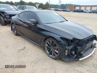 2018 Infiniti Q60 Red Sport 400 with VIN JN1FV7EK6JM530095, listed as a IAAI auction lot 42111351 with 84,744 mi miles and . Bid and sale history available at DreamBid. Image 1.