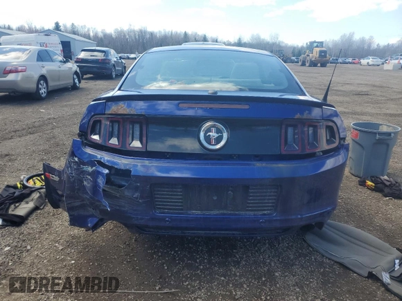 2014 Ford Mustang V6 with VIN 1ZVBP8AM9E5317478, listed as a Copart auction lot 53539755 with 305,642 mi miles and Salvage Title. Bid and sale history available at carsss.com. Image 6.