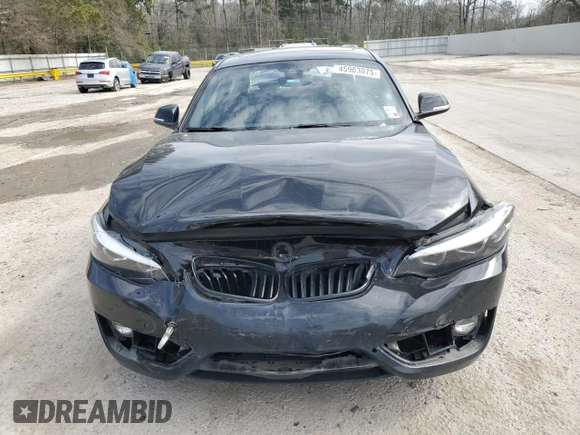 2020 BMW 2 Series 230i with VIN WBA2J1C06L7E53493, listed as a Copart auction lot 45903075 with 91,296 mi miles and Salvage Title. Bid and sale history available at carsss.com. Image 5.