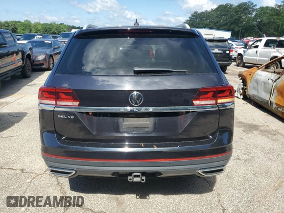 2021 Volkswagen Atlas SEL with VIN 1V2ER2CA5MC542810, listed as a Copart auction lot 57243245 with 104,505 mi miles and Salvage title. Bid and sale history available at DreamBid. Image 6.