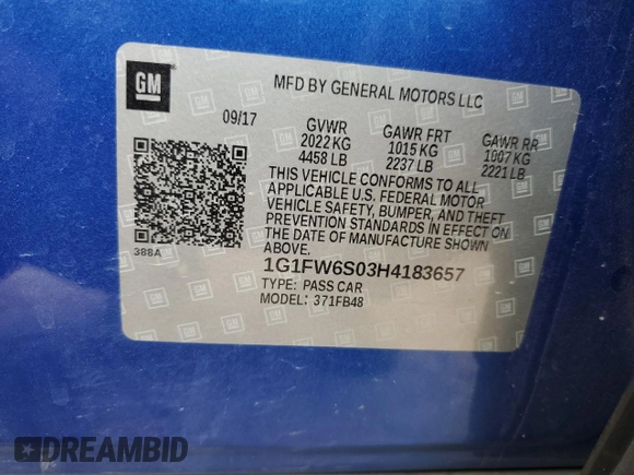 2017 Chevrolet Bolt EV LT z VIN 1G1FW6S03H4183657, wystawiony jako Copart lot #53978795 z przebiegiem 113 552 mil mil oraz Szkoda całkowita • Salvage title. Historia ofert i sprzedaży dostępna na DreamBid. Obrazek 12.