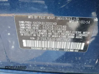 2015 Subaru WRX STI Limited с VIN JF1VA2U6XF9802868, выставлен на аукционе IAAI как лот 41739490 с пробегом 114 874 миль миль и . История ставок и продаж доступна на DreamBid. Изображение 9.