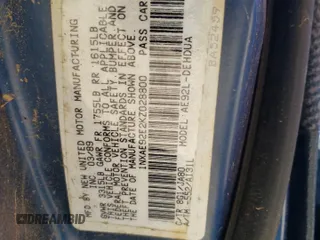 1989 Toyota Corolla z VIN 1NXAE92E2KZ028800, wystawiony jako Copart lot #74139934 z przebiegiem 78 479 mil mil oraz Nie do naprawy • Non repairable. Historia ofert i sprzedaży dostępna na DreamBid. Obrazek 13.
