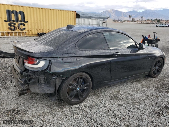 2014 BMW 2 Series M235i with VIN WBA1J7C55EVW84665, listed as a Copart auction lot 44257115 with 111,461 mi miles and Salvage Title. Bid and sale history available at carsss.com. Image 3.