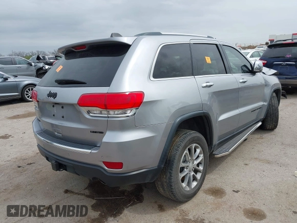 2015 Jeep Grand Cherokee Limited with VIN 1C4RJFBG4FC705392, listed as a IAAI auction lot 41946396 with 1 mi miles. Bid and sale history available at carsss.com. Image 4.