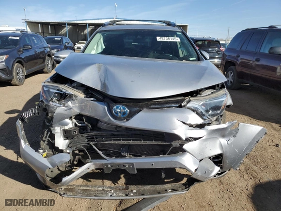 2017 Toyota RAV4 Hybrid XLE with VIN JTMRJREV0HD124707, listed as a Copart auction lot 48736145 with 48,491 mi miles and Salvage Title. Bid and sale history available at carsss.com. Image 5.