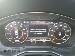 2018 Audi A5 Sportback Premium Plus with VIN WAUENCF59JA052750, listed as a Copart auction lot 46313864 with 70,286 mi miles. Bid and sale history available at carsss.com. Image 9.