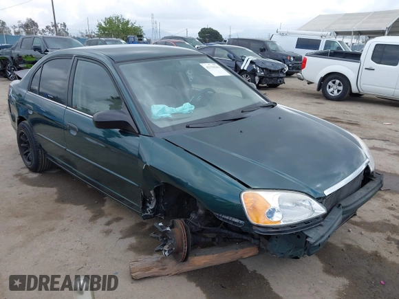 2001 Honda Civic LX with VIN JHMES16571S002955, listed as a IAAI auction lot 42128296 with 223,009 mi miles and . Bid and sale history available at DreamBid. Image 1.