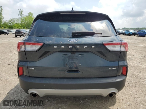 2022 Ford Escape SE with VIN 1FMCU9G62NUC02592, listed as a Copart auction lot 61613325 with 21,064 mi miles and Salvage title. Bid and sale history available at DreamBid. Image 6.