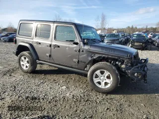 2020 Jeep Wrangler Unlimited Sport with VIN 1C4HJXDM7LW277445, listed as a Copart auction lot 82929714 with 27,570 mi miles and Salvage title. Bid and sale history available at DreamBid. Image 4.