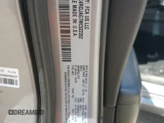 2021 Dodge Durango SXT Plus with VIN 1C4RDJAG7MC522352, listed as a Copart auction lot 62340385 with 76,593 mi miles and Salvage title. Bid and sale history available at DreamBid. Image 14.