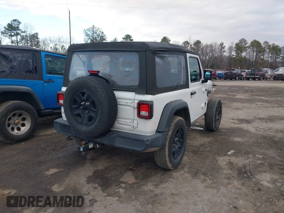 2021 Jeep Wrangler Sport S with VIN 1C4GJXAN6MW677281, listed as a IAAI auction lot 40814351 with 55,360 mi miles and . Bid and sale history available at DreamBid. Image 4.