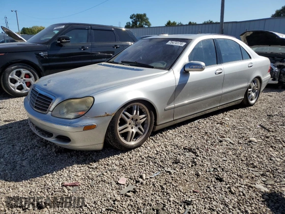 2003 Mercedes-Benz S-Class 4.3L with VIN WDBNG83J13A344129, listed as a Copart auction lot 75474174 with 0 mi miles and Clean Title. Bid and sale history available at carsss.com. Image 1.
