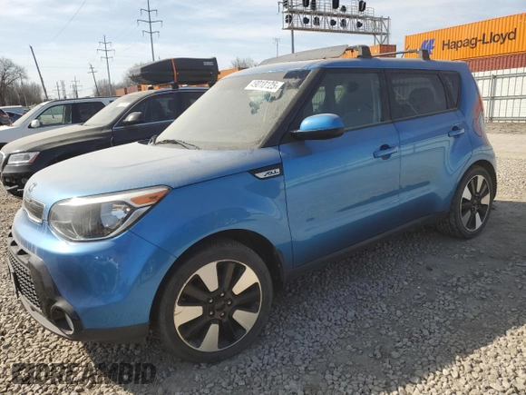 2016 Kia Soul + with VIN KNDJP3A54G7300119, listed as a Copart auction lot 49018125 with 0 mi miles and Clean Title. Bid and sale history available at carsss.com. Image 1.
