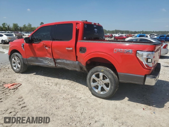 2021 Ford F-150 XL with VIN 1FTFW1E52MKE23546, listed as a Copart auction lot 50287065 with 33,107 mi miles and Salvage title. Bid and sale history available at DreamBid. Image 2.