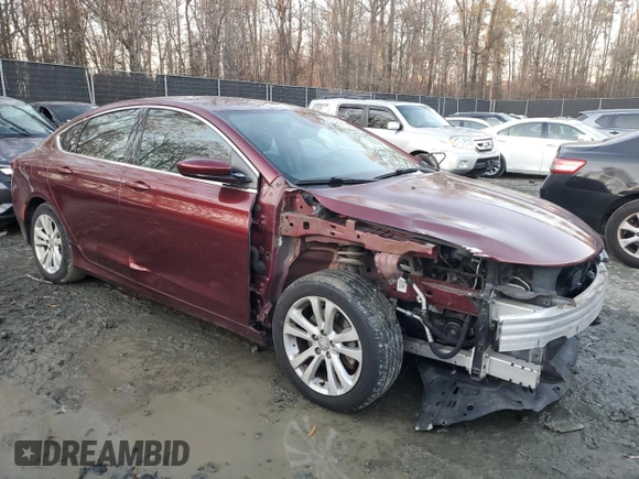2015 Chrysler 200 Limited with VIN 1C3CCCAB0FN574474, listed as a Copart auction lot 47835205 with 168,282 mi miles and Non Repairable. Bid and sale history available at carsss.com. Image 4.