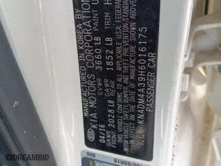 2017 Kia Rio LX with VIN KNADM4A39H6016175, listed as a Copart auction lot 49865335 with 0 mi miles and Salvage Title. Bid and sale history available at carsss.com. Image 12.