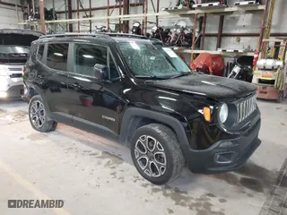 2017 Jeep Renegade Latitude with VIN ZACCJBBB4HPF10815, listed as a IAAI auction lot 41504957 with 192,076 mi miles. Bid and sale history available at carsss.com. Image 1.