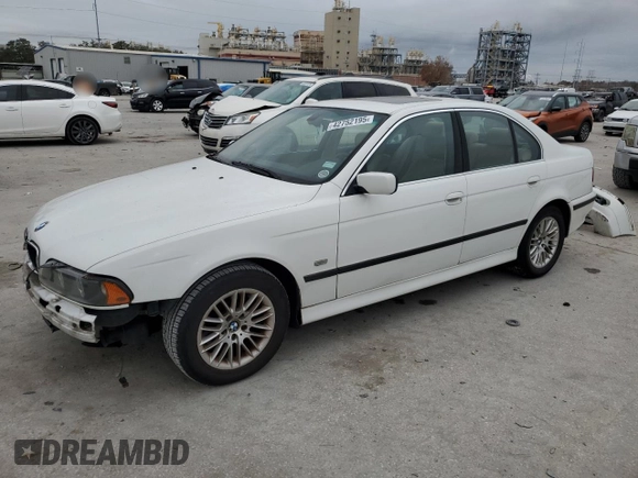 2001 BMW 5 Series 530iA with VIN WBADT63471CF05916, listed as a Copart auction lot 42752195 with 110,586 mi miles and Salvage Title. Bid and sale history available at carsss.com. Image 1.