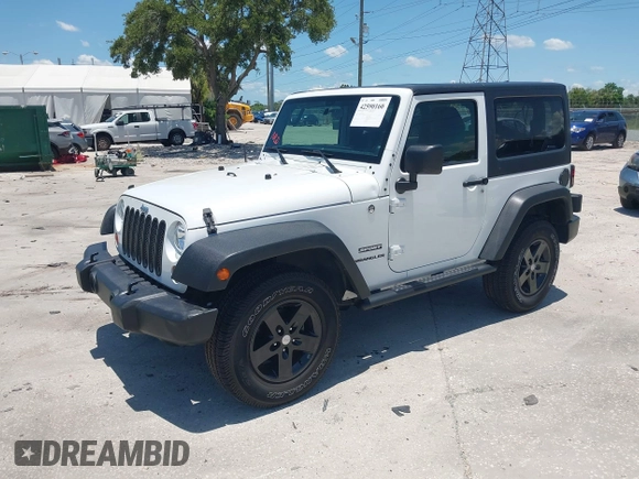 2013 Jeep Wrangler Sport with VIN 1C4AJWAG0DL542624, listed as a IAAI auction lot 42590160 with 54,850 mi miles and . Bid and sale history available at DreamBid. Image 17.
