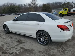 2015 Mercedes-Benz C-Class C 300 with VIN 55SWF4JB5FU081327, listed as a Copart auction lot 46838985 with 151,677 mi miles and Clean Title. Bid and sale history available at carsss.com. Image 2.