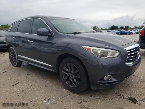 2013 Infiniti JX35 with VIN 5N1AL0MN6DC317119, listed as a Copart auction lot 74642424 with 155,396 mi miles and Salvage Title. Bid and sale history available at carsss.com. Image 4.