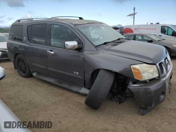 2006 Nissan Armada LE z VIN 5N1AA08A76N703892, wystawiony jako Copart lot #50604815 z przebiegiem 252 274 mil mil oraz Szkoda całkowita • Salvage title. Historia ofert i sprzedaży dostępna na DreamBid. Obrazek 4.