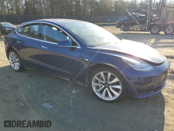 2018 Tesla Model 3 Long Range Battery with VIN 5YJ3E1EB6JF117440, listed as a Copart auction lot 42785235 with 105,459 mi miles and Salvage Title. Bid and sale history available at DreamBid. Image 4.
