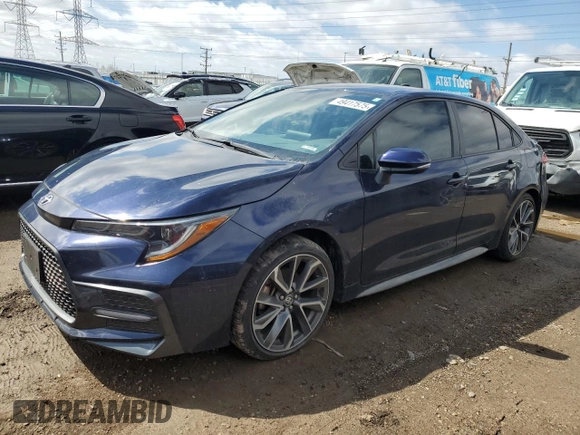 2022 Toyota Corolla SE with VIN 5YFS4MCE3NP116527, listed as a Copart auction lot 49417575 with 35,907 mi miles and Salvage Title. Bid and sale history available at carsss.com. Image 1.
