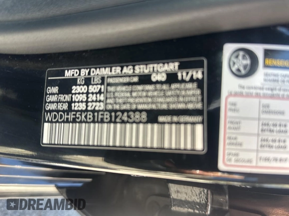 2015 Mercedes-Benz E 350 Sport z VIN WDDHF5KB1FB124388, wystawiony jako Copart lot #57884965 z przebiegiem 140 809 mil mil oraz Czysty tytuł • Clean title. Historia ofert i sprzedaży dostępna na DreamBid. Obrazek 10.