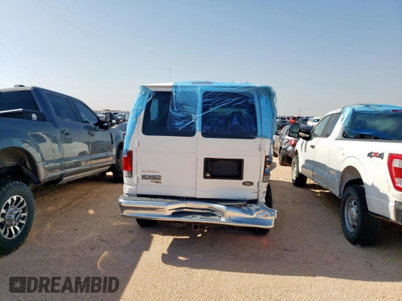 2010 Ford Econoline Cargo with VIN 1FBNE3BS7ADA50934, listed as a Copart auction lot 44568935 with 44,449 mi miles and Salvage title. Bid and sale history available at DreamBid. Image 6.