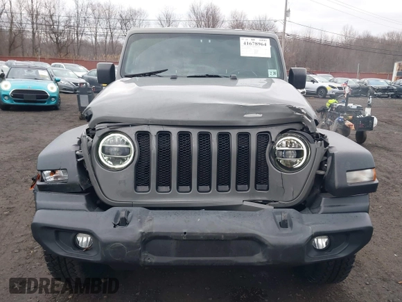 2021 Jeep Wrangler Unlimited Sport S with VIN 1C4HJXDG5MW614688, listed as a IAAI auction lot 41678964 with 89,309 mi miles. Bid and sale history available at carsss.com. Image 19.