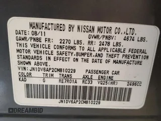 2012 Infiniti G25 Sedan Journey with VIN JN1DV6AP2CM810229, listed as a Copart auction lot 47247435 with 138,163 mi miles and Salvage Title. Bid and sale history available at carsss.com. Image 12.