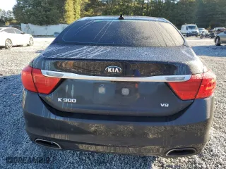 2015 Kia K900 Premium with VIN KNALU4D46F6027079, listed as a Copart auction lot 76315024 with 107,908 mi miles and Salvage Title. Bid and sale history available at carsss.com. Image 6.