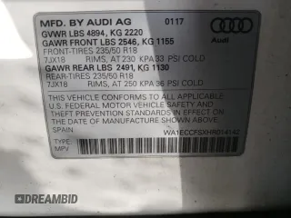 2017 Audi Q3 Premium z VIN WA1ECCFSXHR014142, wystawiony jako Copart lot #56306925 z przebiegiem 92 939 mil mil oraz Tytuł czysty. Historia ofert i sprzedaży dostępna na DreamBid. Obrazek 13.