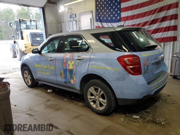 2016 Chevrolet Equinox LS with VIN 2GNFLEEK2G6315870, listed as a Copart auction lot 53386255 with 92,277 mi miles and Clean Title. Bid and sale history available at carsss.com. Image 2.